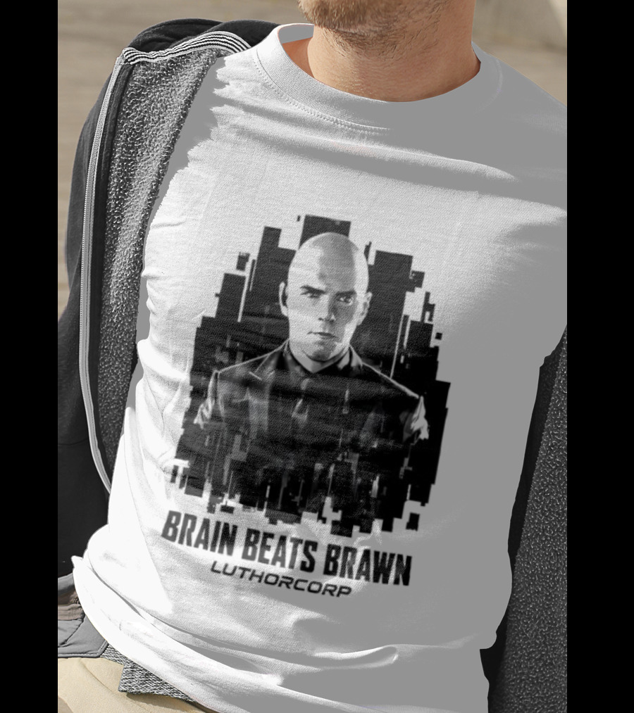 Brain Beats Brawn Luthorcorp Lex Luthor Villain Silhouette T-Shirt