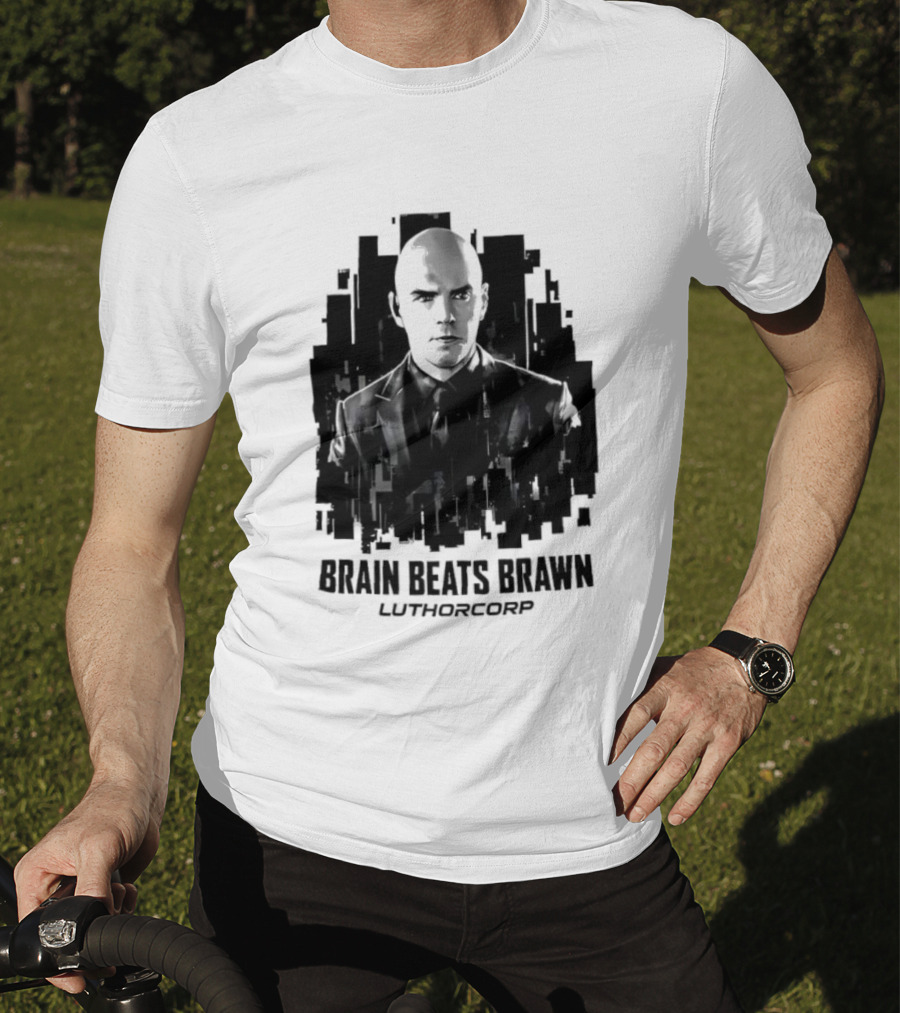 Brain Beats Brawn Luthorcorp Lex Luthor Villain Silhouette T-Shirt