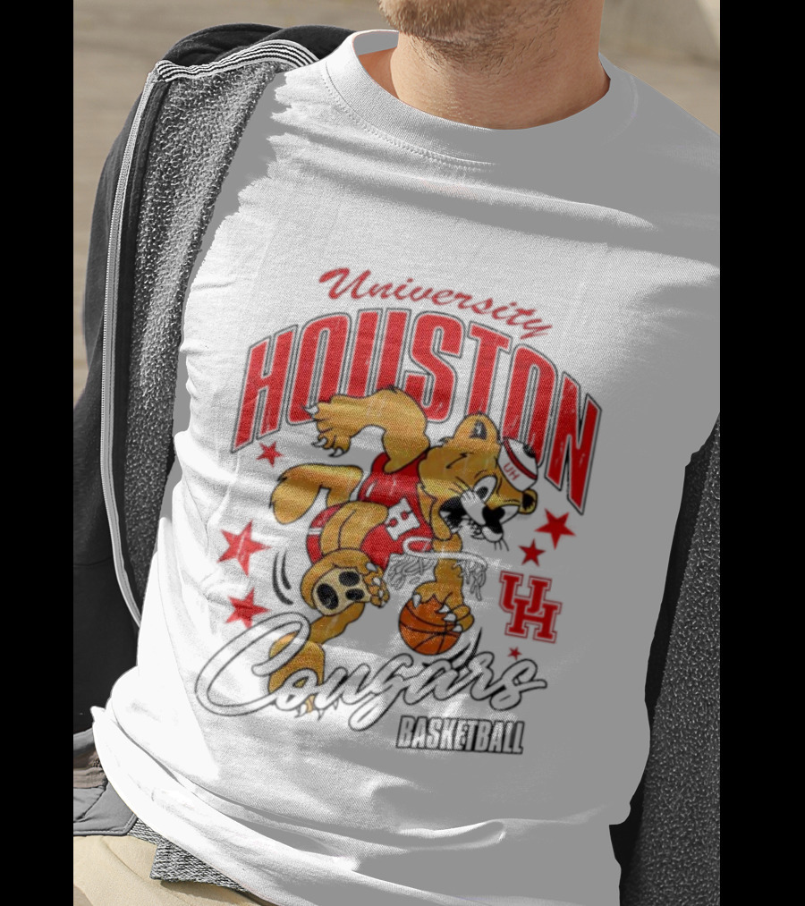 University Of Houston Cougars Basketball Mascot UH Stars T-Shirt