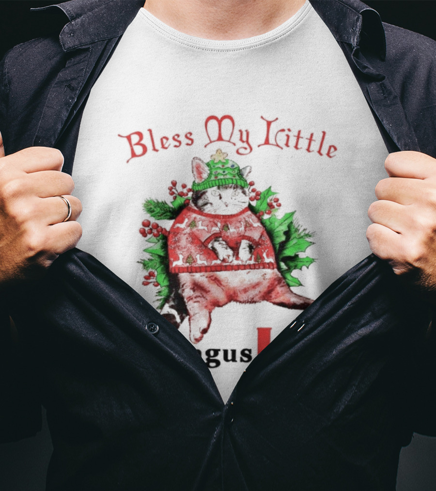 Bless My Little Christmas Cat Chungus Life T-Shirt