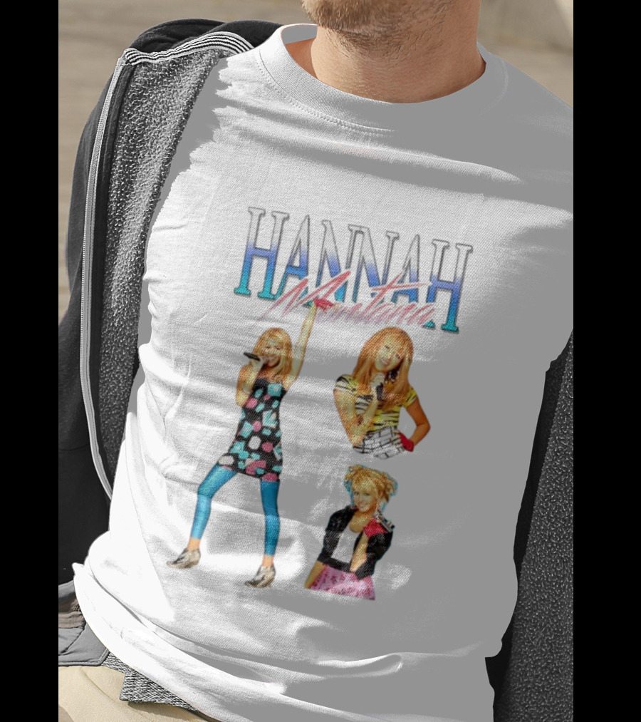 Hannah Montana Multicolor Outfit Collage Walmart Amazon T-Shirt