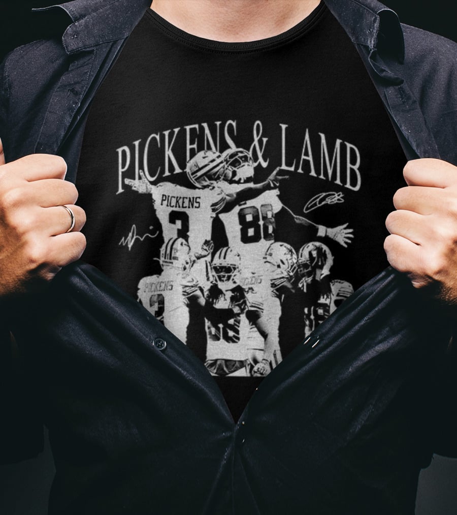 Pickens And Lamb NFL Football Dallas Cowboys Vintage Game Day T-Shirt