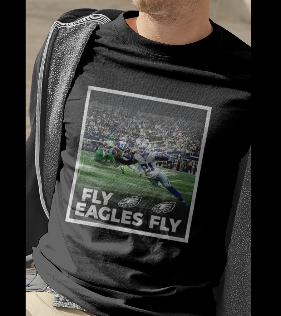 Philadelphia Eagles DeVonta Smith Touchdown Fly Eagles Fly NFL 2025 T-Shirt
