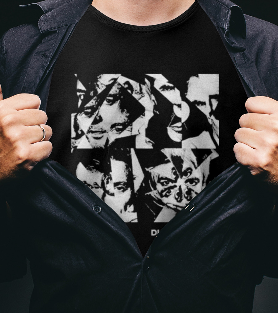 Duran Duran Mirror Collage Faces Band Name Retro Style T-Shirt