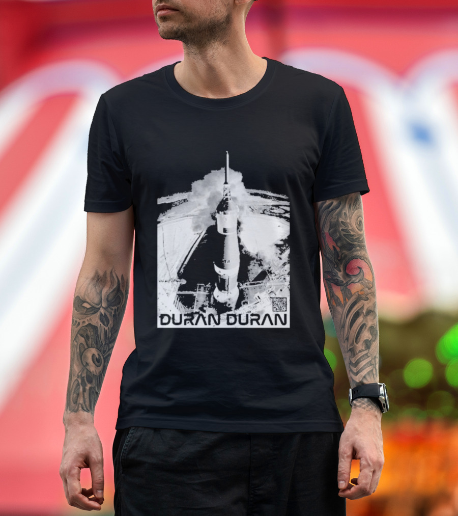 Duran Duran Rocket Launch Space Exploration Music Theme T-Shirt