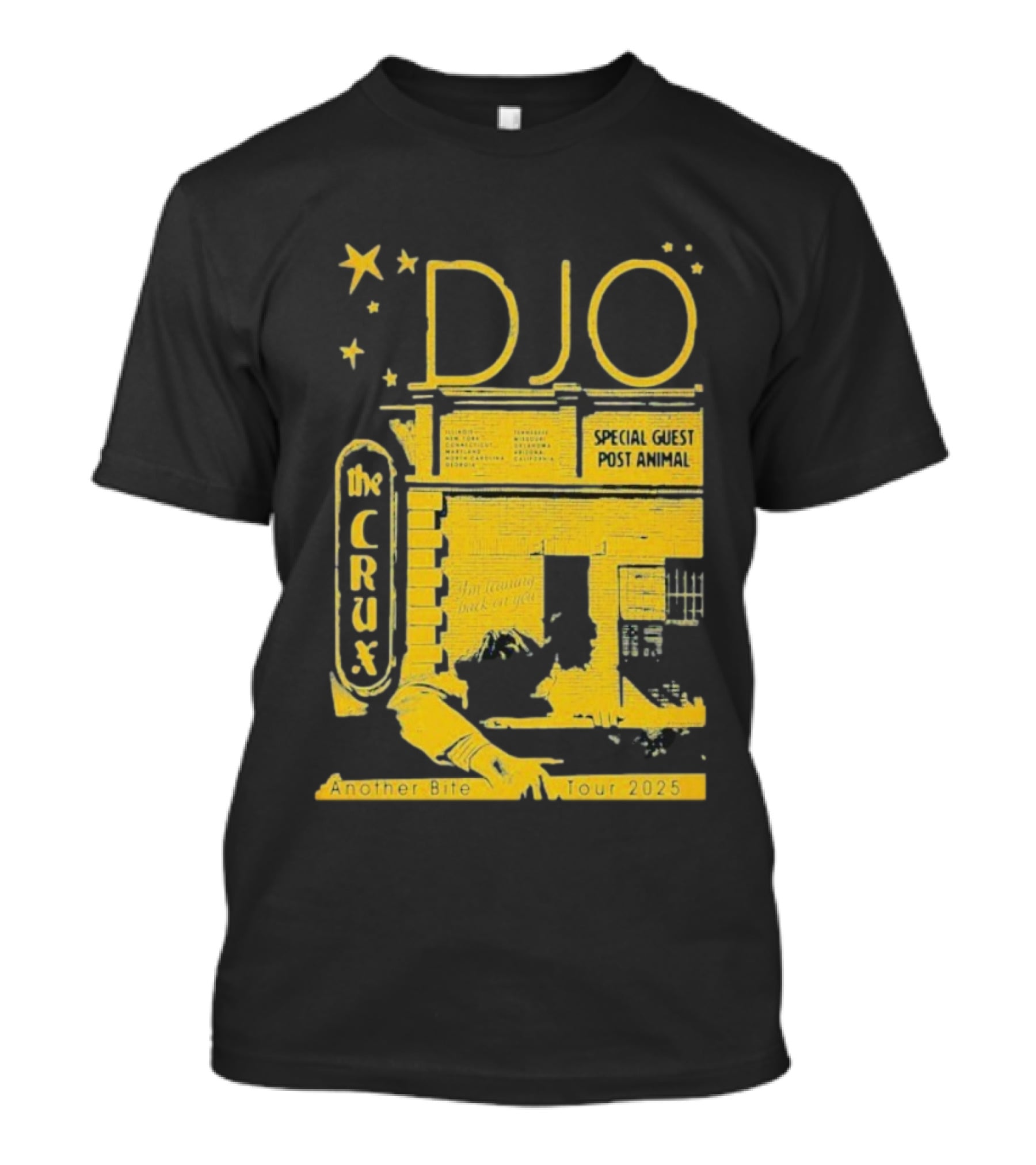 Djo Another Bite Tour 2025 The Crux Special Guest Post Animal T-Shirt