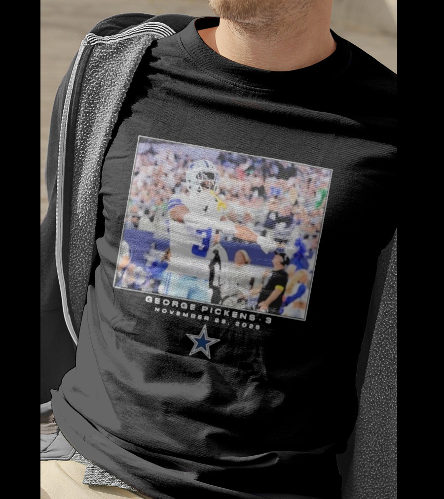 George Pickens 3 Dallas Cowboys November 23 2025 NFL Week 12 T-Shirt