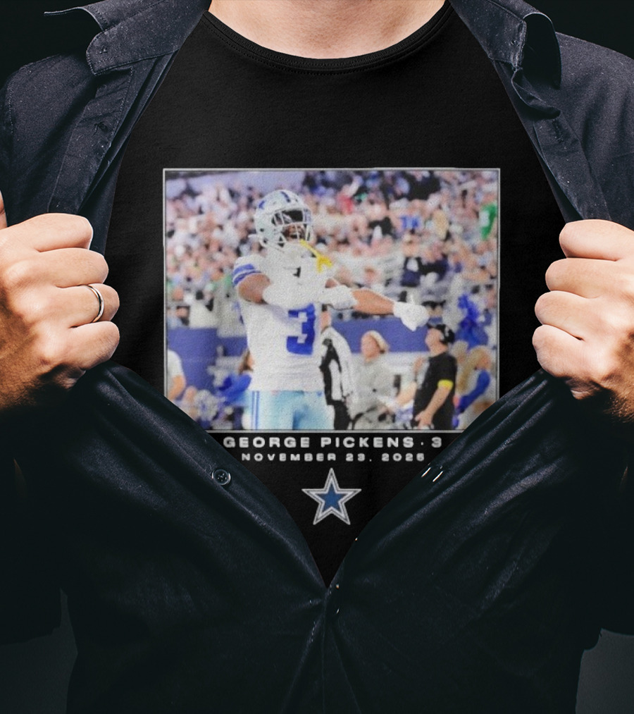George Pickens 3 Dallas Cowboys November 23 2025 NFL Week 12 T-Shirt