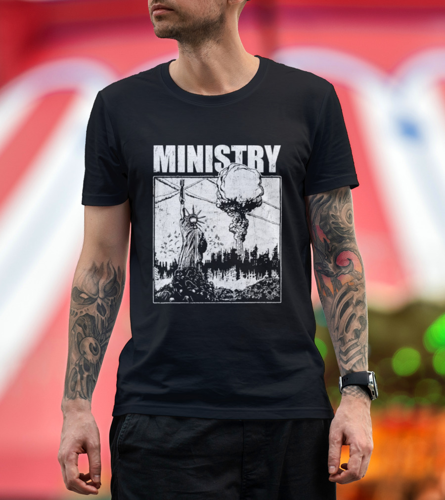 Ministry Nuclear Statue Of Misery Explosion T-Shirt