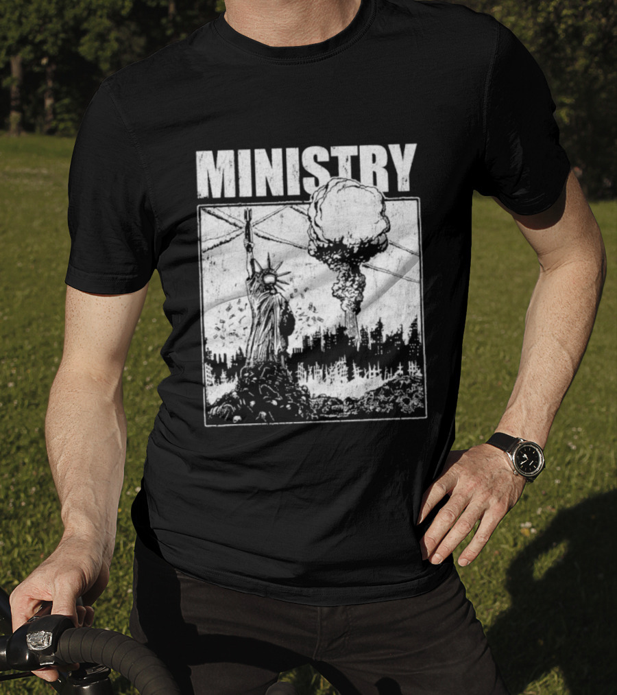 Ministry Nuclear Statue Of Misery Explosion T-Shirt