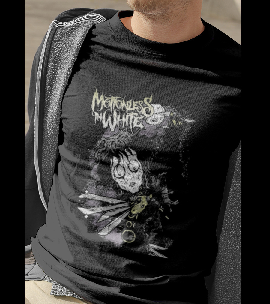 Motionless In White Edward Scissorhands Skeleton Punk Aesthetic T-Shirt