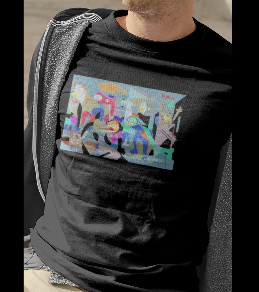 Onchainmonkey Ascolour Picasso-Style Abstract Colorful Characters T-Shirt