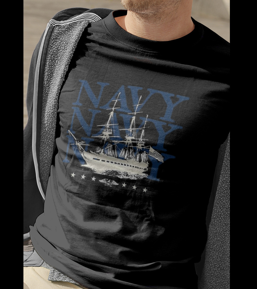 Navy Midshipmen Under Armour 250th Anniversary Sailboat Stars T-Shirt