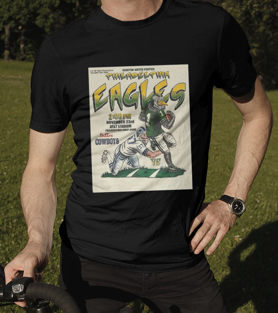 Philadelphia Eagles Vs Dallas Cowboys November 23 AT And Stadium Philadelphia Away Game T-Shirt