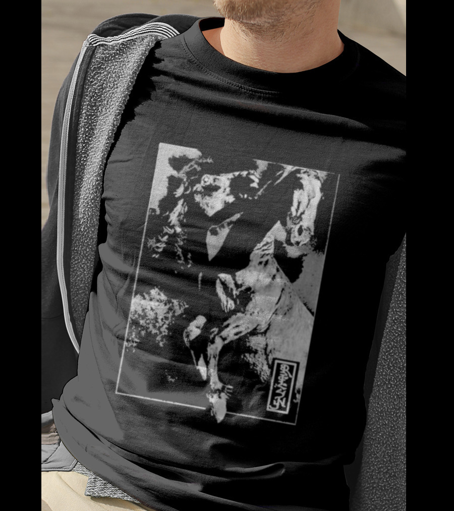 Rezn Horses Dynamic Equine Movement Black And White T-Shirt