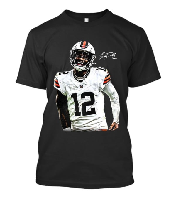 Cleveland Browns Shedeur Sanders Debut 12 Signature T-Shirt