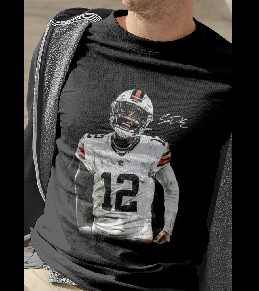 Cleveland Browns Shedeur Sanders Debut 12 Signature T-Shirt
