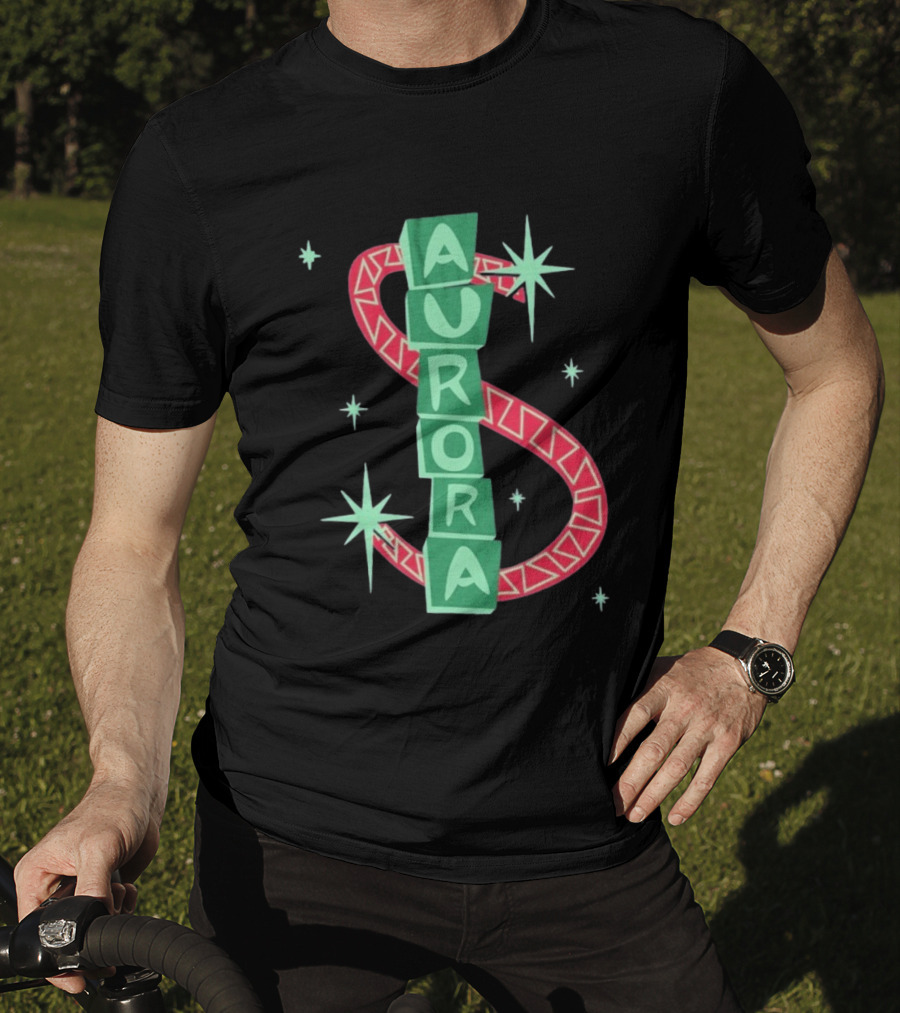 Superjumbo Aurora Retro Space Northgate Aesthetic T-Shirt
