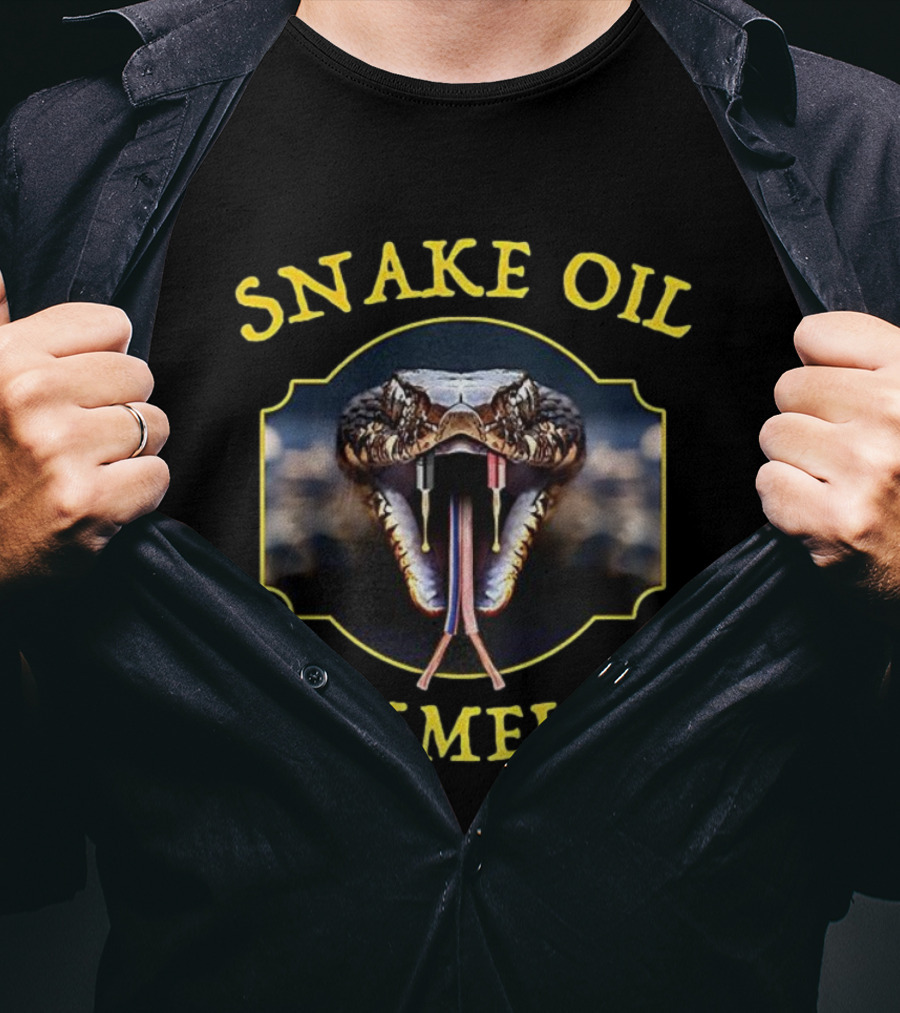 Snake Oil Sommelier Venomous Humor Vintage Style Retro Viper & Syringe T-Shirt
