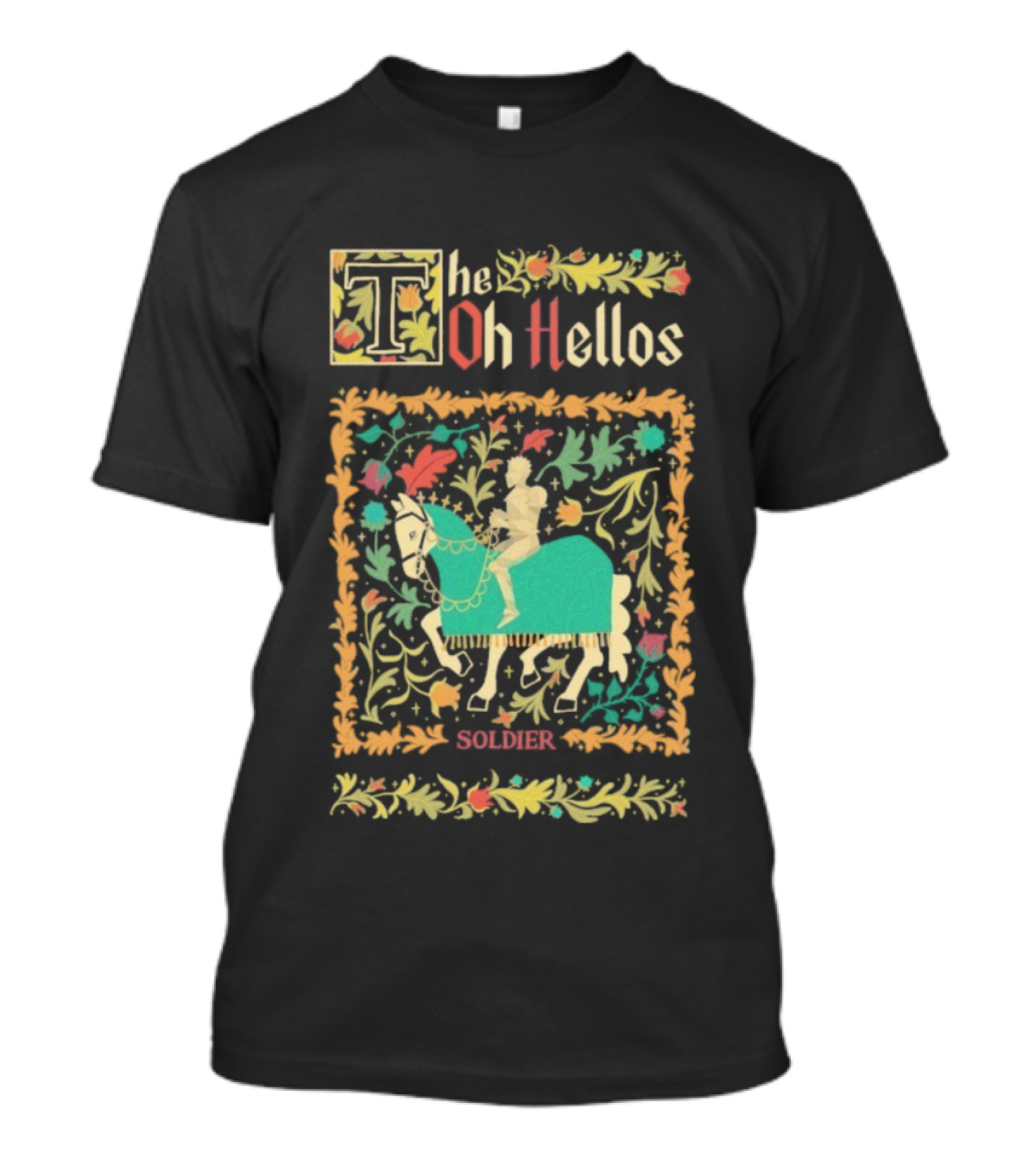 The Oh Hellos Soldier Floral Horse Rider T-Shirt