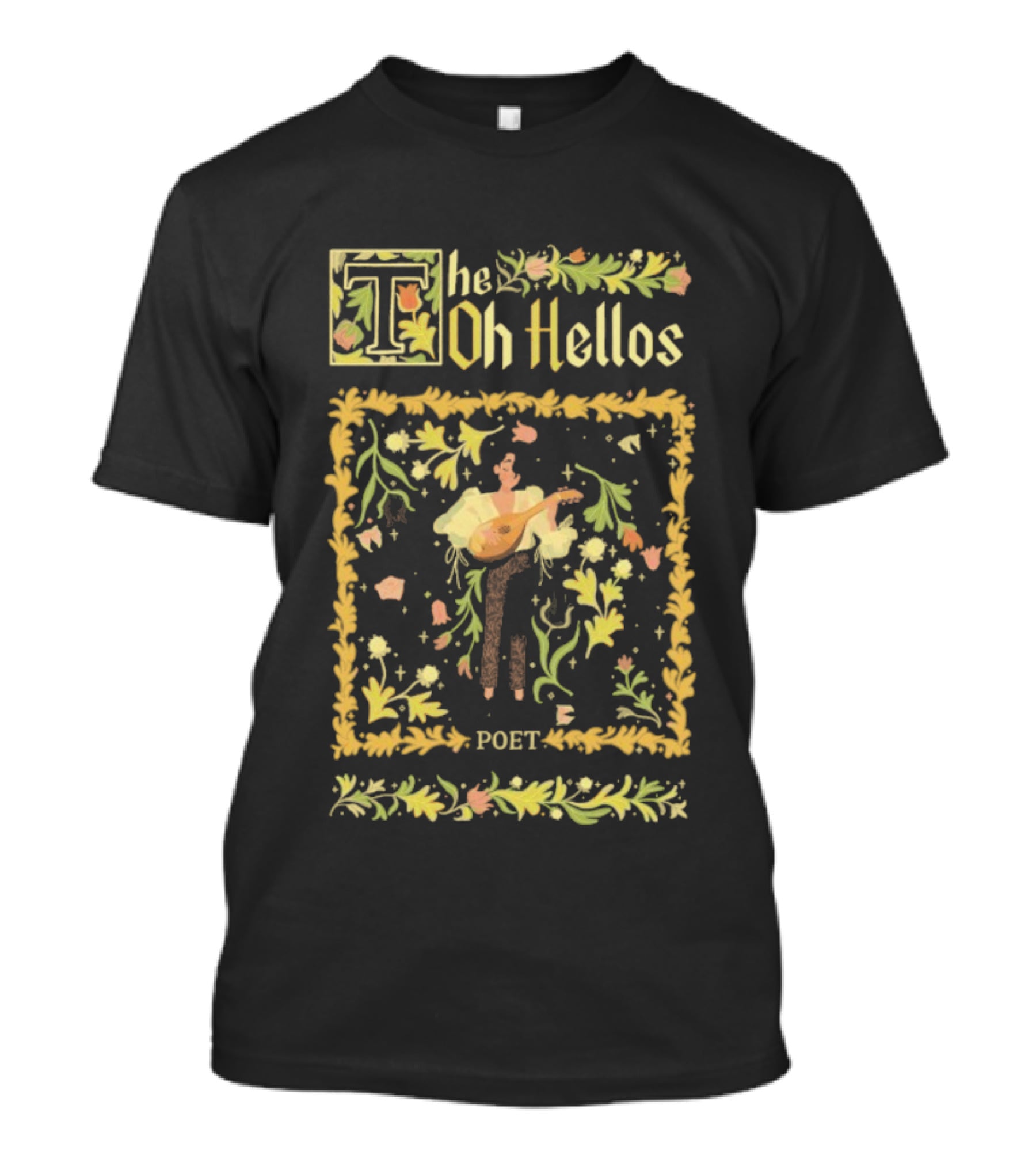 The Oh Hellos Poet Floral Border Musician Graphic T-Shirt