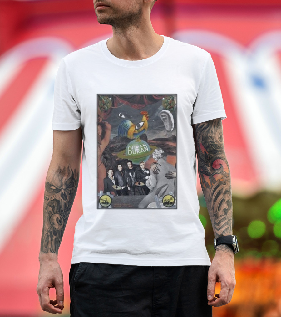 Duran Duran Yokoo Rooster Surreal Collage Vintage Style T-Shirt