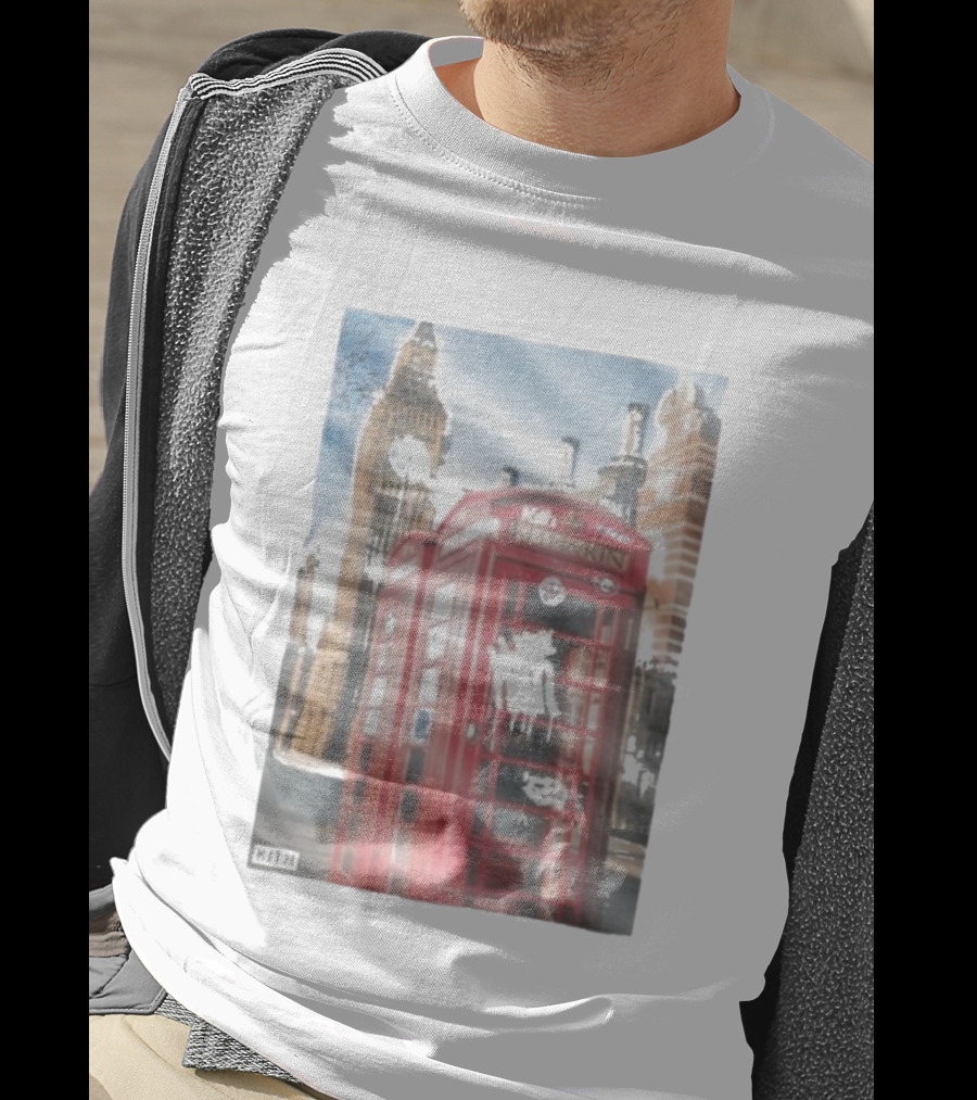 Kith London Red Telephone Box November 28th Tower Bridge Skyline Scene T-Shirt