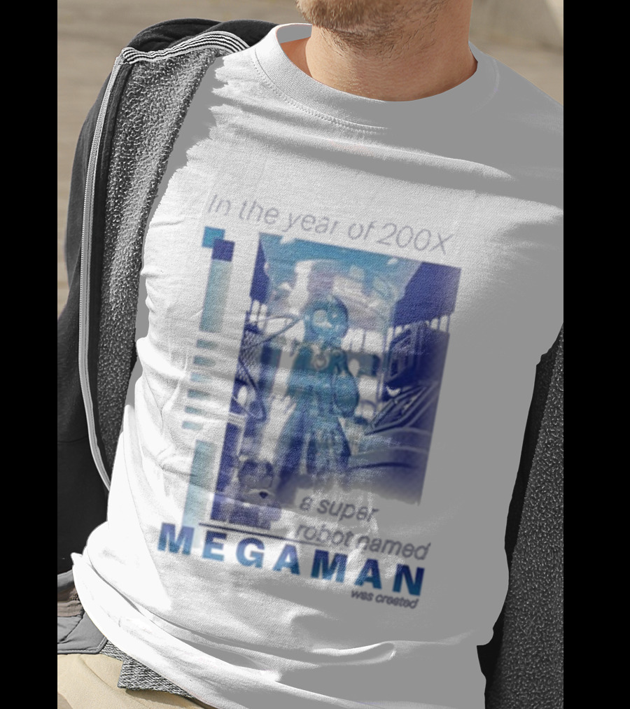 Mega Man In The Year Of 200X A Super Robot Named Mega Man Retro Gaming T-Shirt