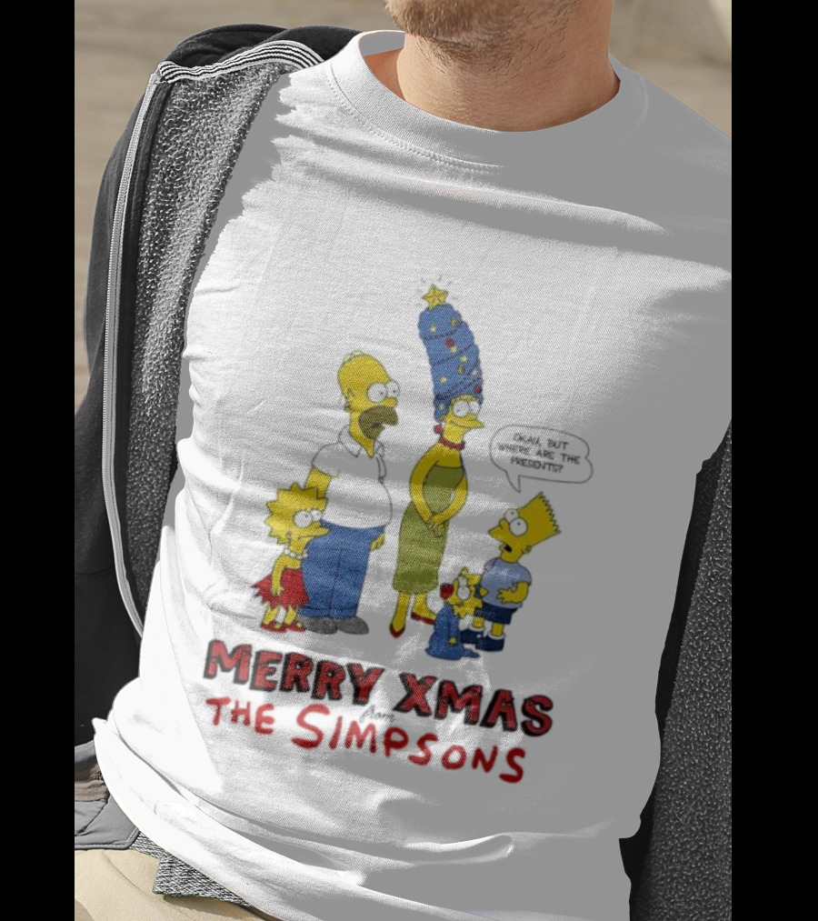 Merry Xmas The Simpsons Family Christmas Tree Hair T-Shirt