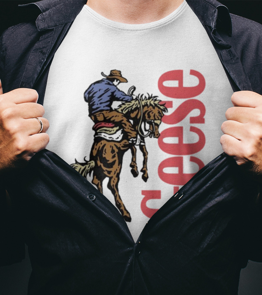 Geese Cowboy Riding Horse Western Adventure 3D Style T-Shirt