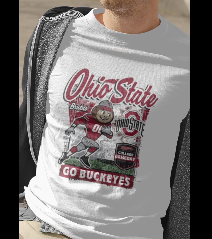Ohio State Buckeyes Brutus ESPN College GameDay 2025 Go Buckeyes T-Shirt