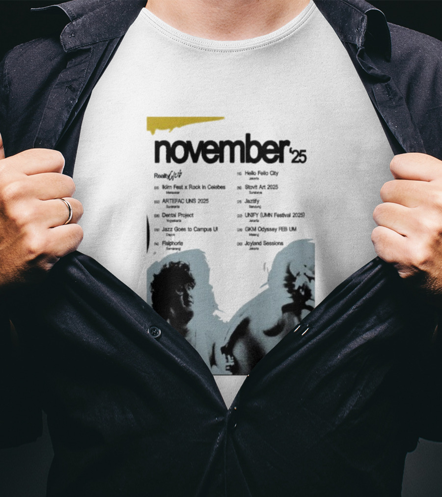 Reality Club November 2025 Jakarta Palace Bandung Surabaya Lampung Semarang Jogja Medan Makassar Padang T-Shirt