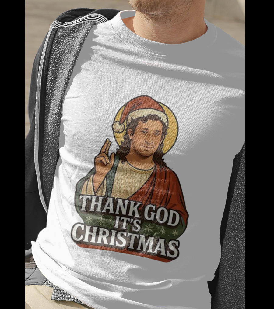 Thank God It’s Christmas Robbie Fowler Santa Christian Blessing T-Shirt