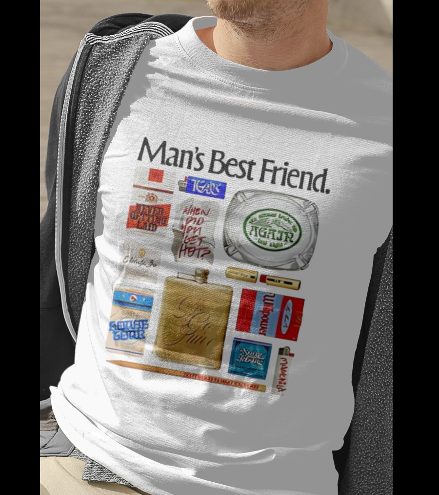 Sabrina Carpenter Man’s Best Friend 2025 Tour Go Juice Agajr Badge Never Getting Laid T-Shirt