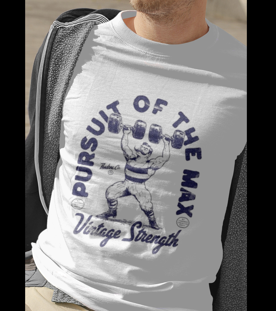 Pursuit Of The Max Vintage Strength Thundernoise Powerlifting Retro T-Shirt