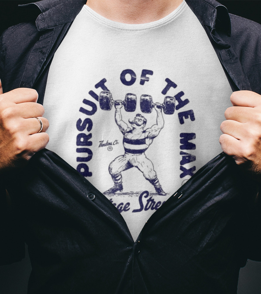 Pursuit Of The Max Vintage Strength Thundernoise Powerlifting Retro T-Shirt