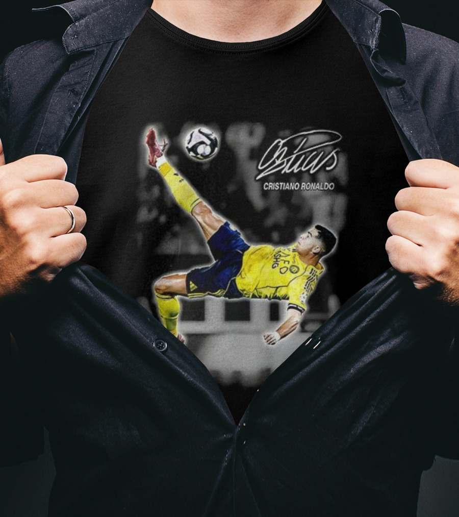 Cristiano Ronaldo Bicycle Kick 2025 Signature T-Shirt