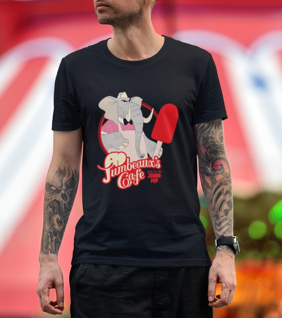 Disney Zootopia Jumbeaux’s Cafe Elephant Character Holding Ice Pop T-Shirt