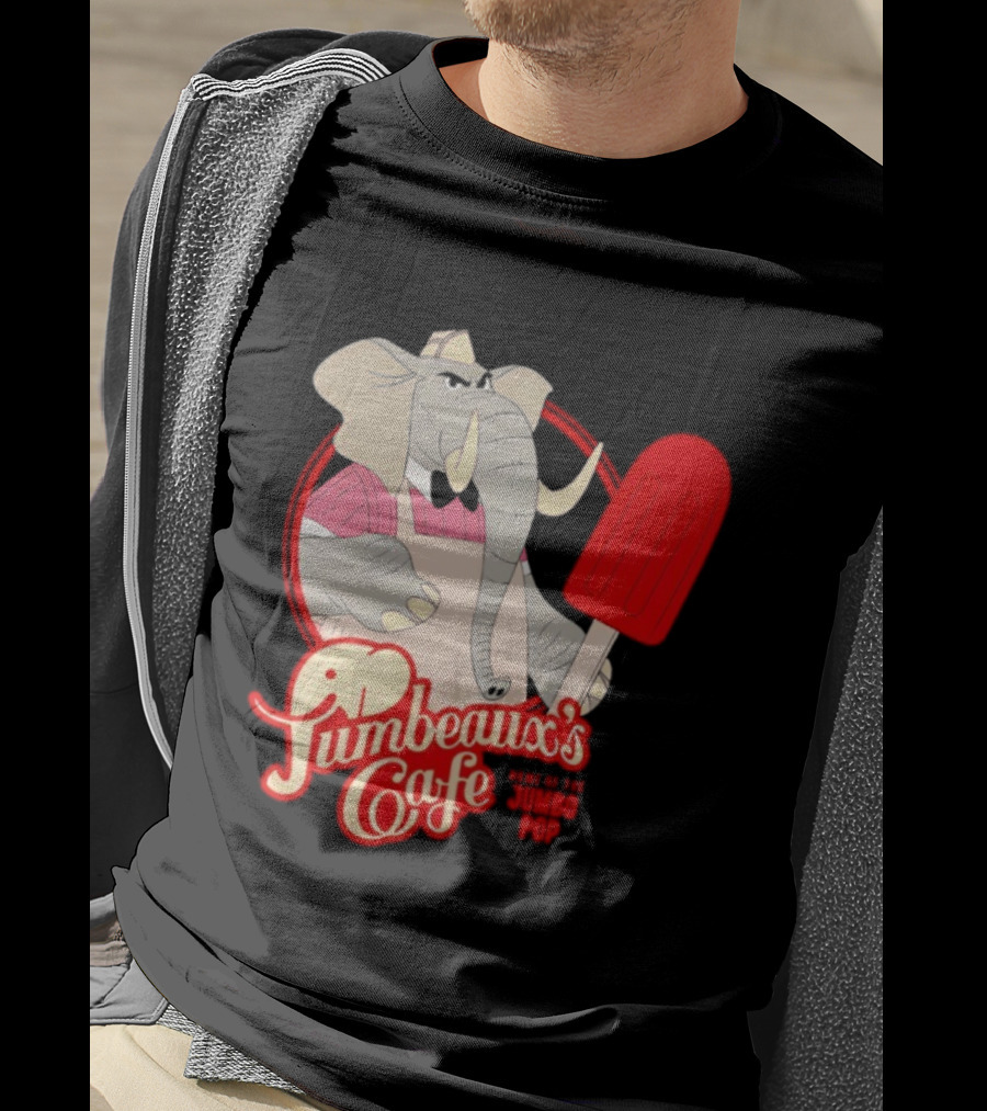 Disney Zootopia Jumbeaux’s Cafe Elephant Character Holding Ice Pop T-Shirt