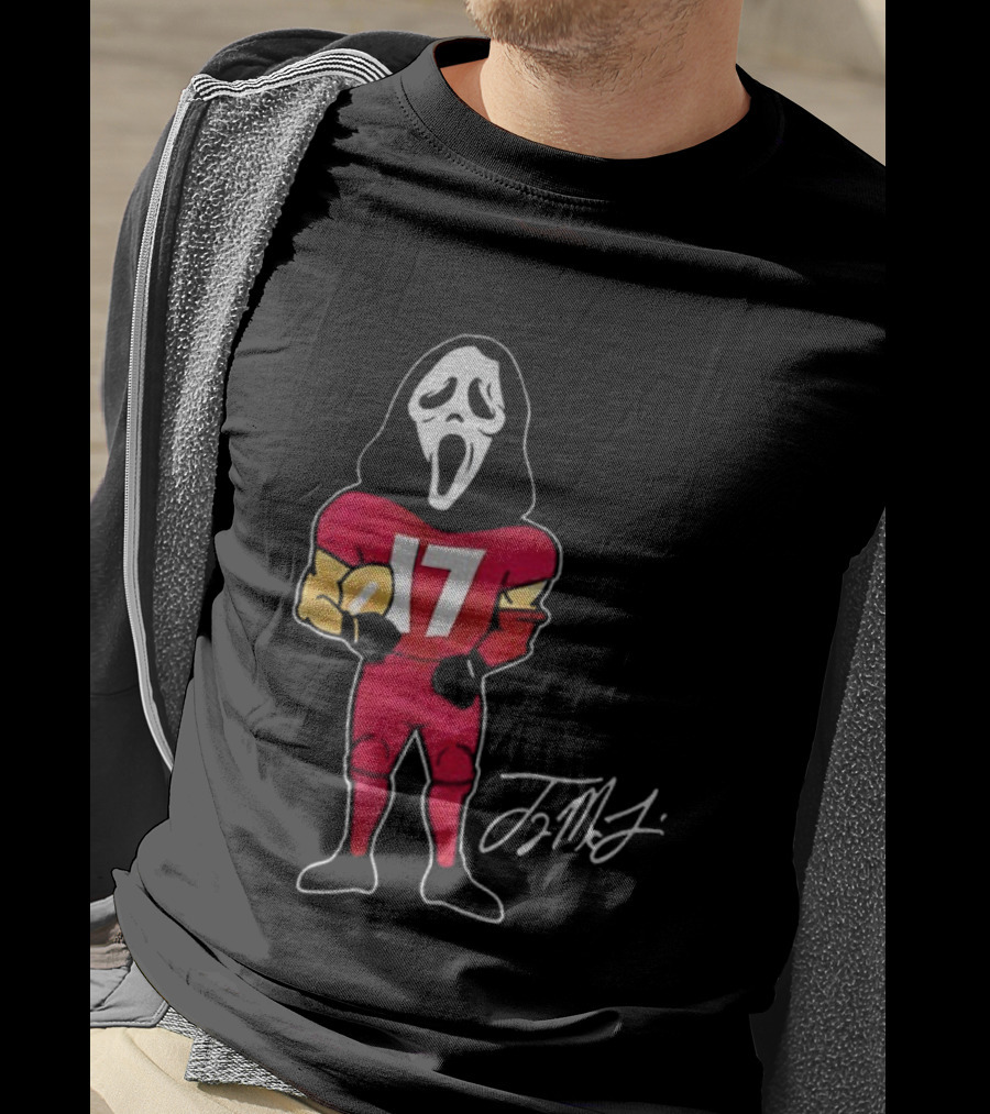 Ghostface Terry McLaurin 17 Washington Commanders NFL Football Signature T-Shirt