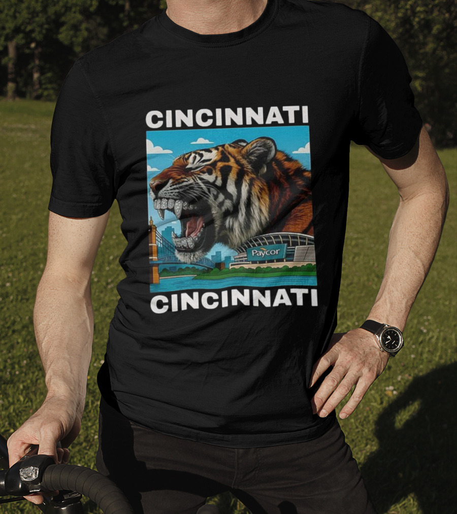 Cincinnati Tiger Iced Out Grillz Paycor Stadium Roar T-Shirt