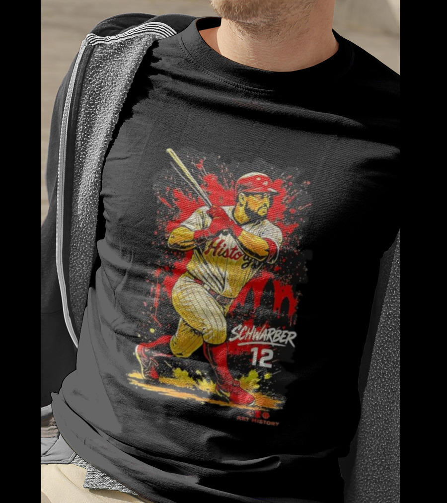 Kyle Schwarber Philadelphia Phillies History 12 Baseball T-Shirt