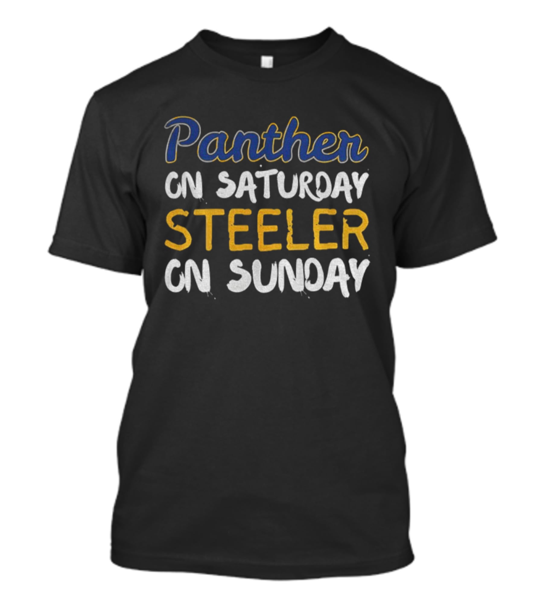 Pittsburgh Panthers On Saturday Steelers On Sunday Football Fan Gear T-Shirt