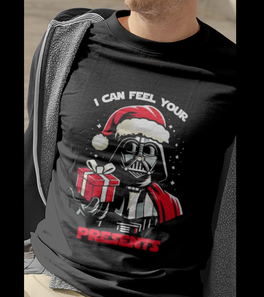 Star Wars Christmas Darth Vader Santa Can Feel Your Presents T-Shirt