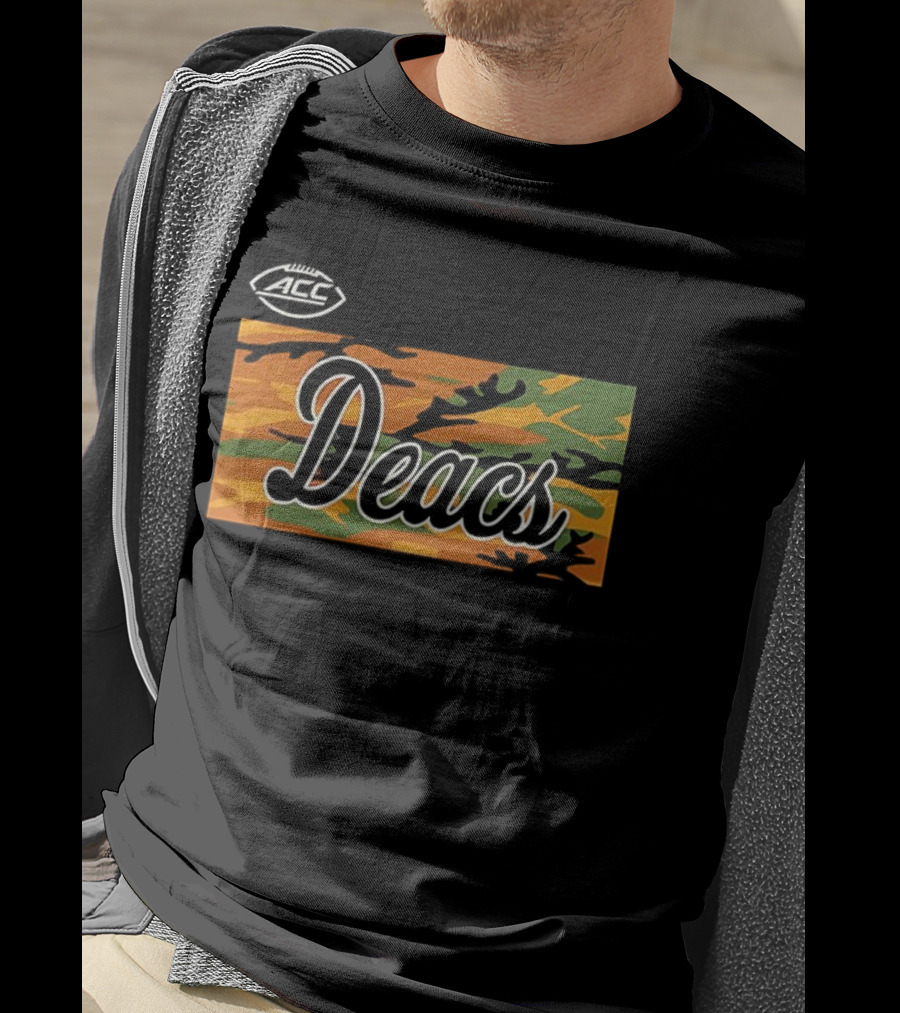 Wake Forest Deacs Camo Football T-Shirt