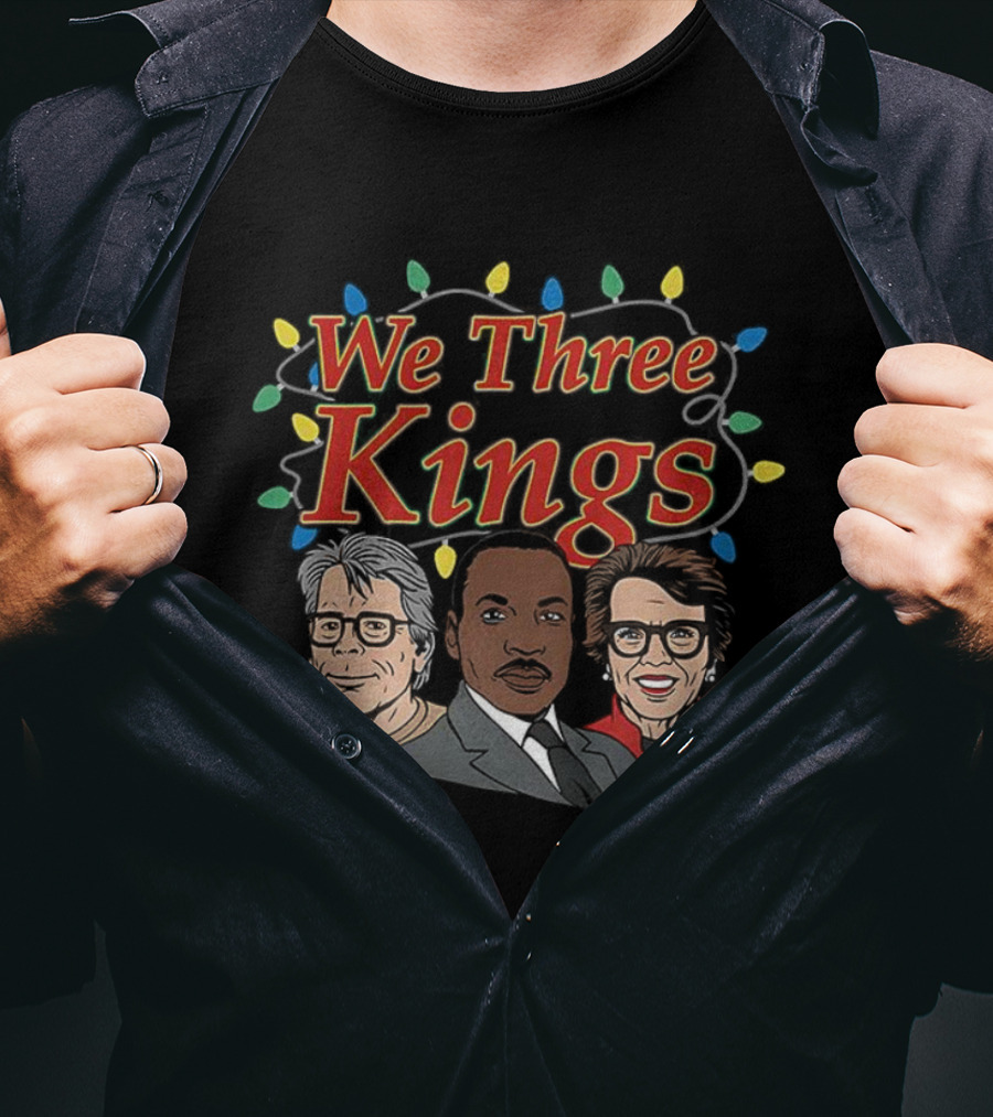 We Three Kings String Of Christmas Lights Cartoon T-Shirt