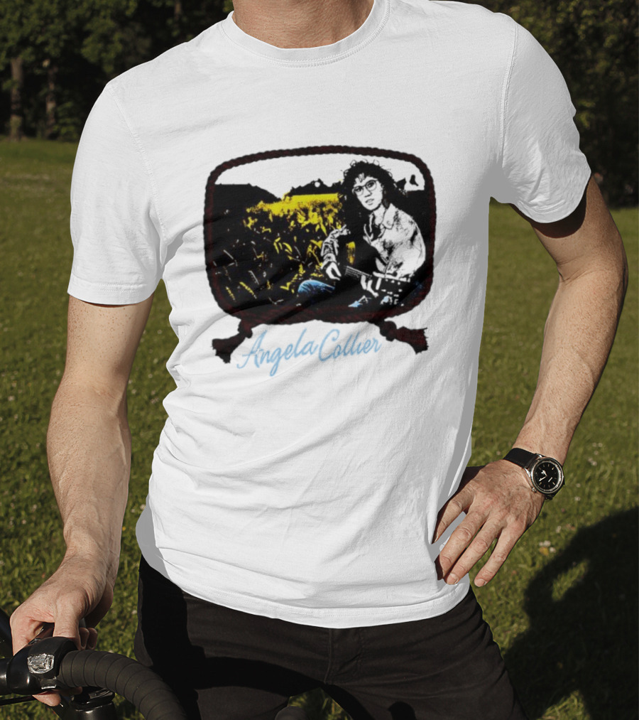 Angela Collier Self-Titled Album Acoustic Guitar In Field T-Shirt