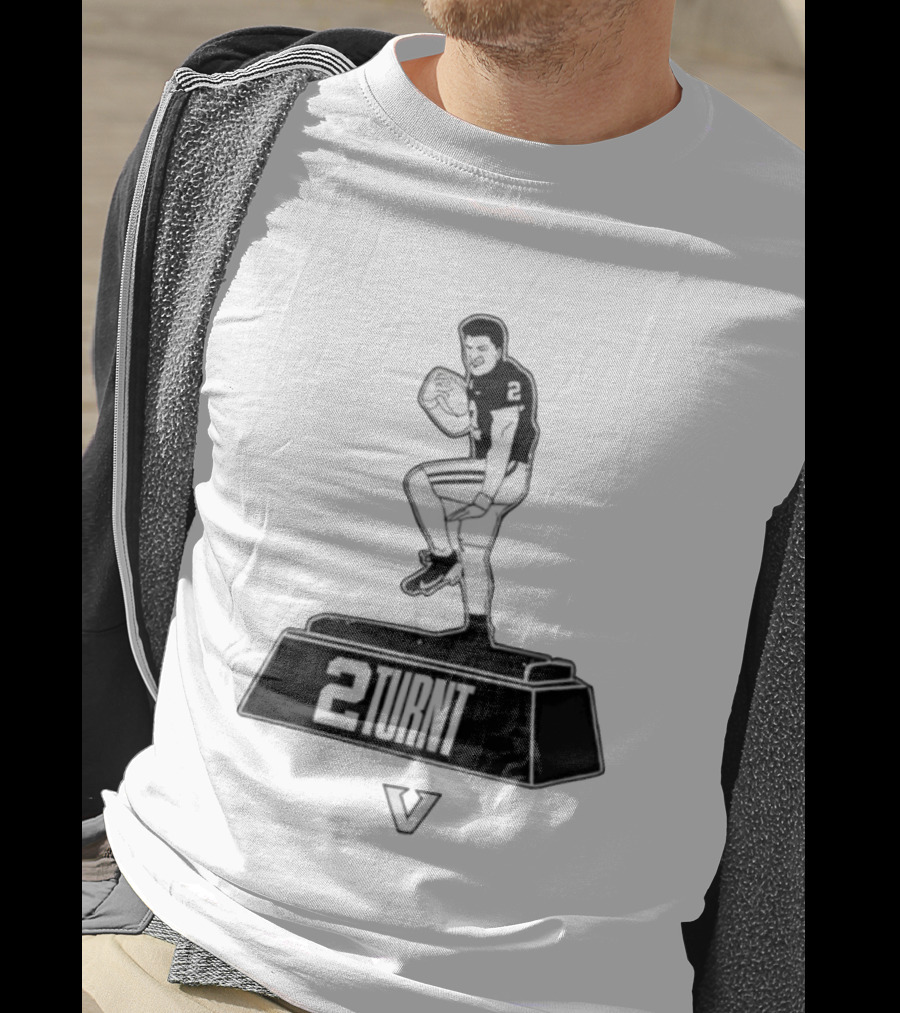 2Turnt Football Diego Pavia Heisman Trophy Design T-Shirt