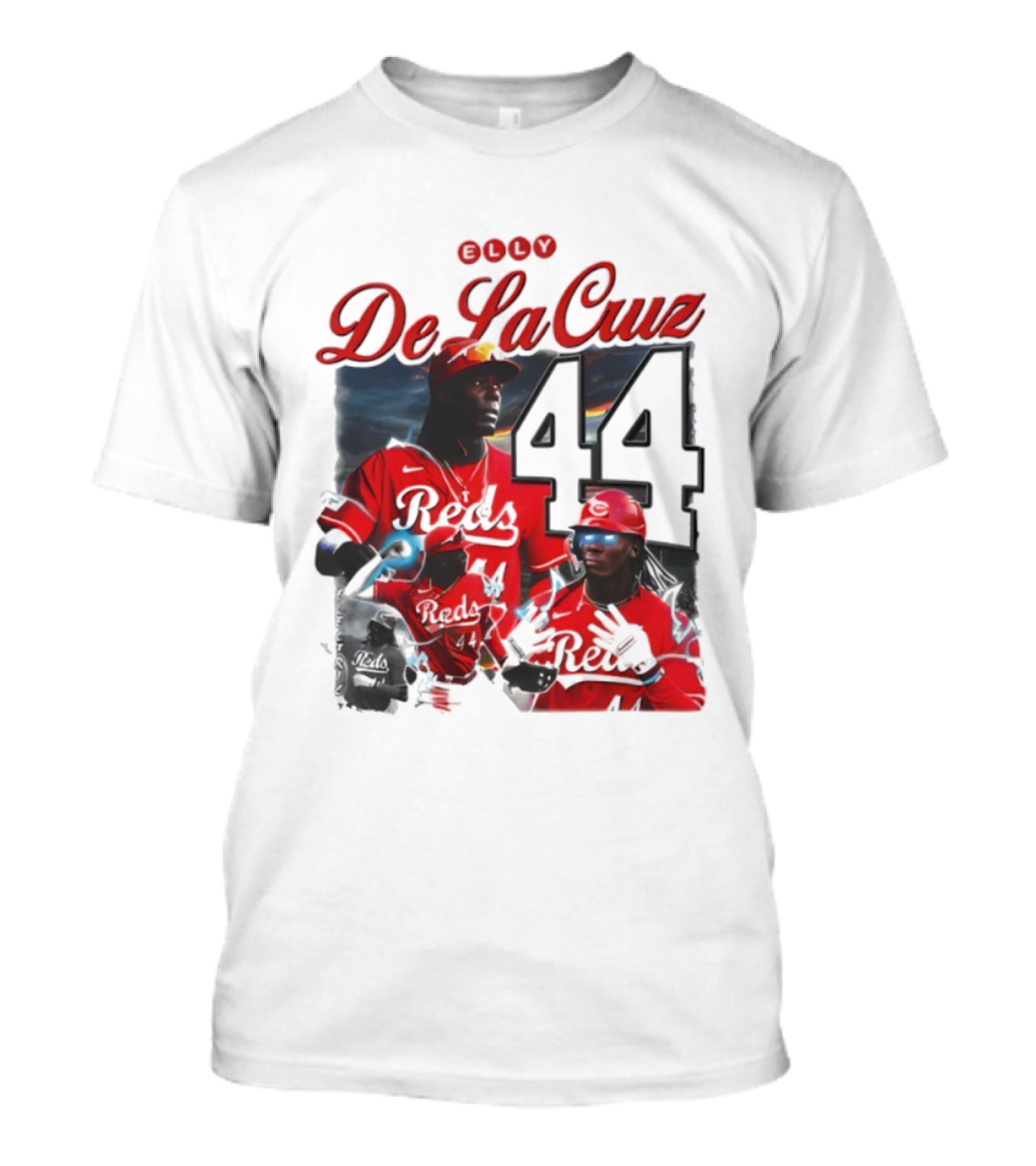 De La Cruz 44 Reds Vintage Style Electricidad Sports Icon T-Shirt