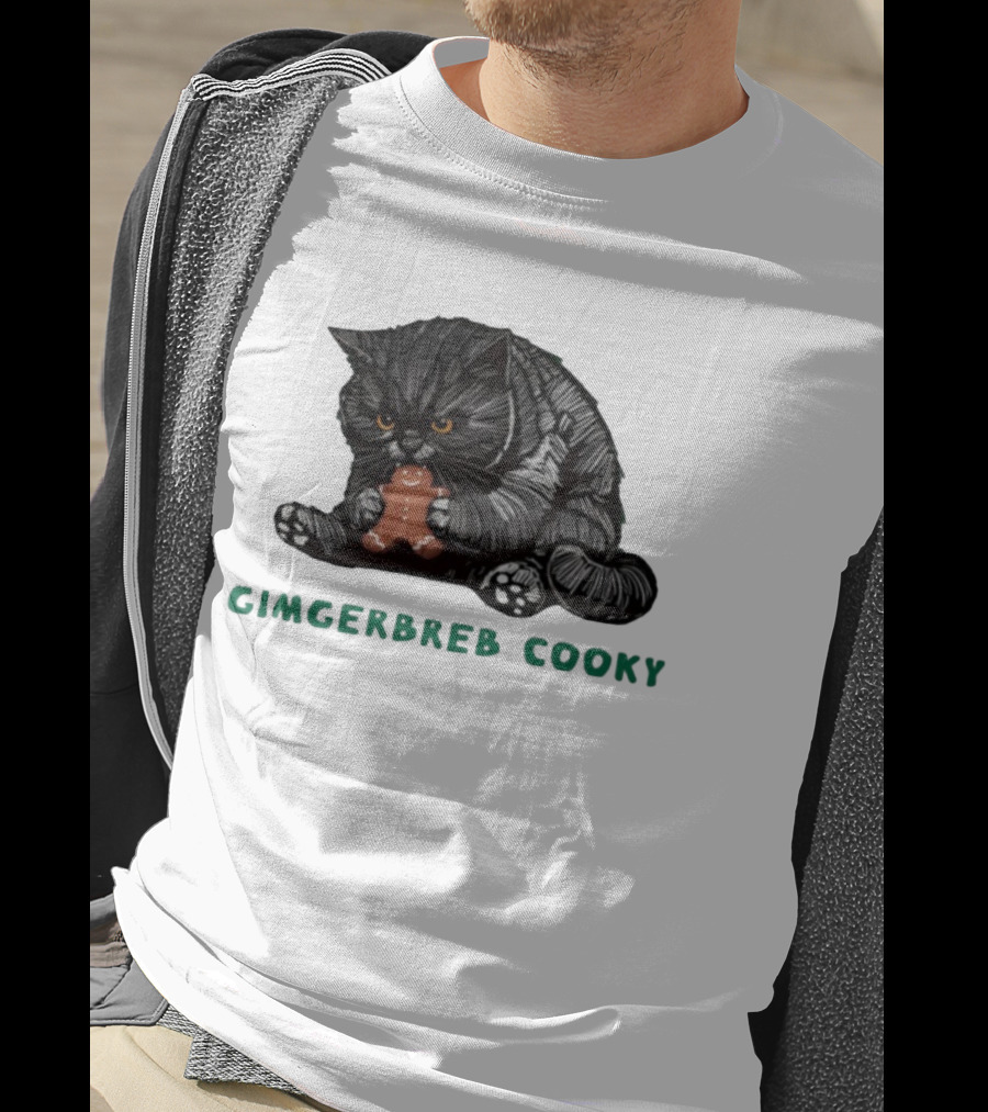 Gimgerbreb Cooky Cat Christmas Gingerbread Cookie Cat T-Shirt